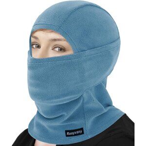 Women's Light Blue Balaclava Mask Warm Windproof Lightweight Winter Face Mask